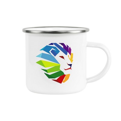 12 oz. White Enamel Cup