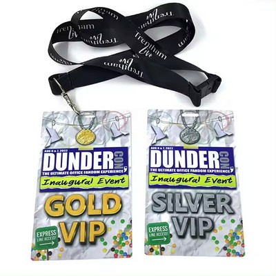 3" x 5" Premium Laminate Cardstock Lanyard Card - 30 mil