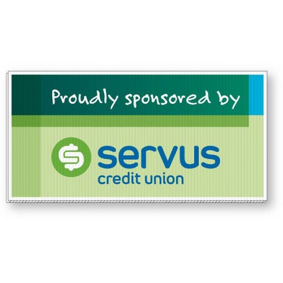 5/32" White Coroplast Sign, 12"x24" Rectangle, Full Colour