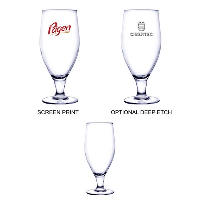 12.75 oz Pilsner Selection Footed Pilsner Glass (Screen Printed)
