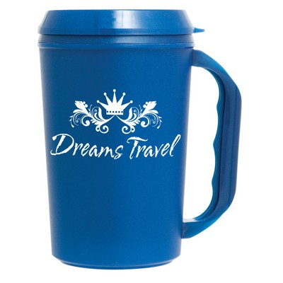 22 Oz. Insulated Travel Mug w/ Drink Thru Lid