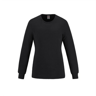 Breeze Ladies Cotton Long Sleeve Crewneck T-Shirt