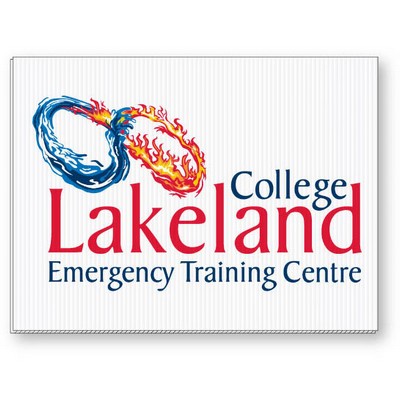 5/32" White Coroplast Sign, 17.25" x 23.25" Rectangle, Full Colour